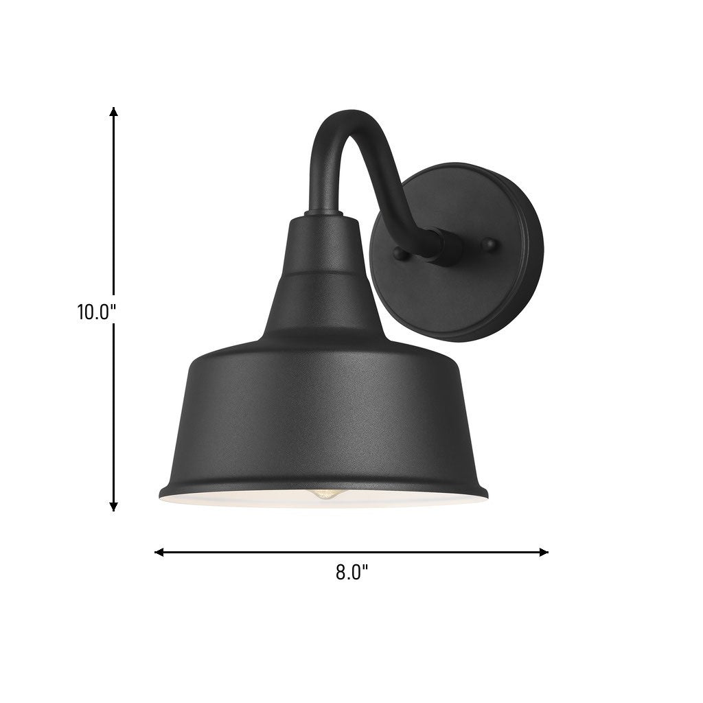 Visual Comfort Studio - 8537401-12 - One Light Outdoor Wall Lantern - Barn Light - Black