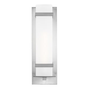 Generation Lighting. - 8720701-04 - One Light Outdoor Wall Lantern - Alban - Satin Aluminum