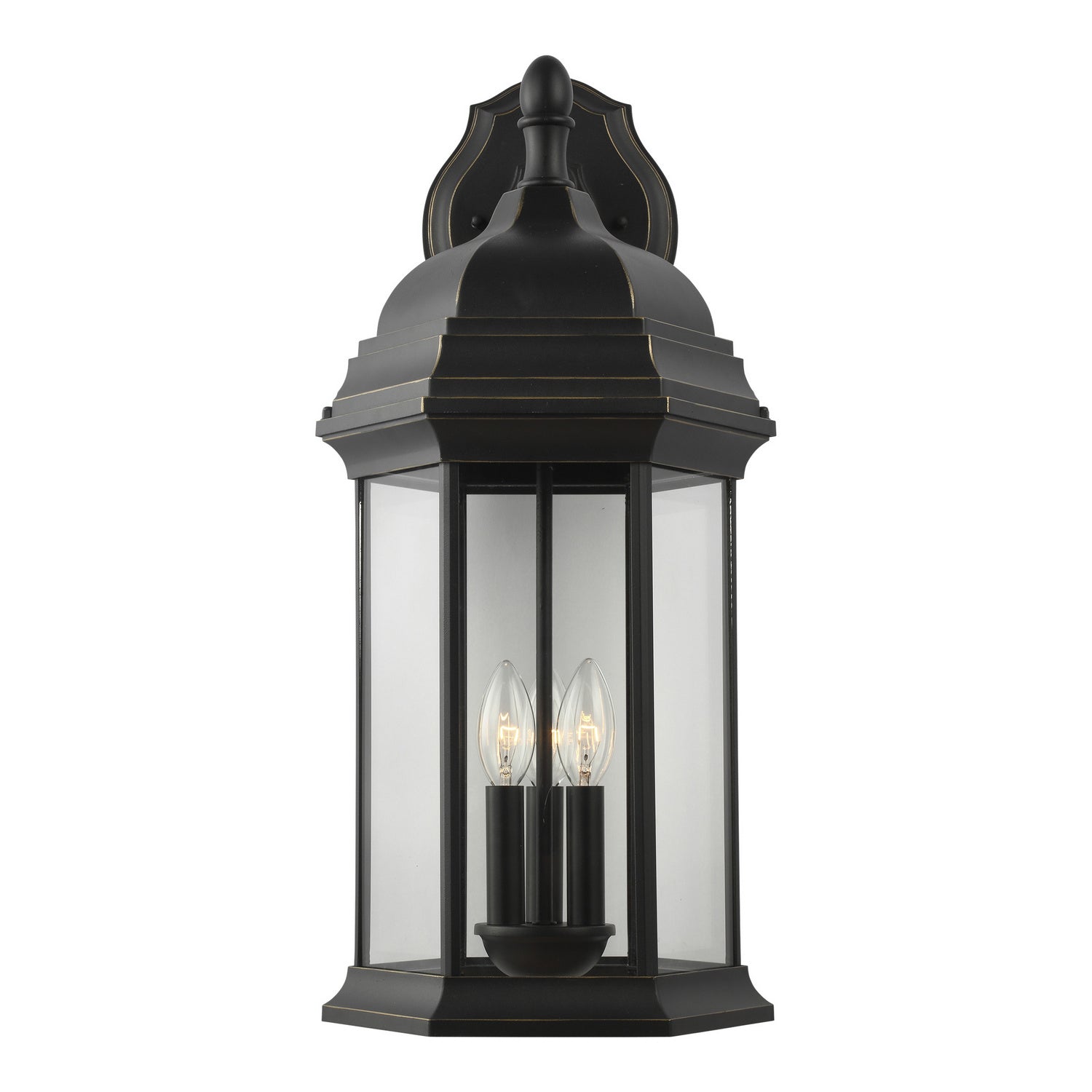 Generation Lighting. - 8738703-71 - Three Light Outdoor Wall Lantern - Sevier - Antique Bronze