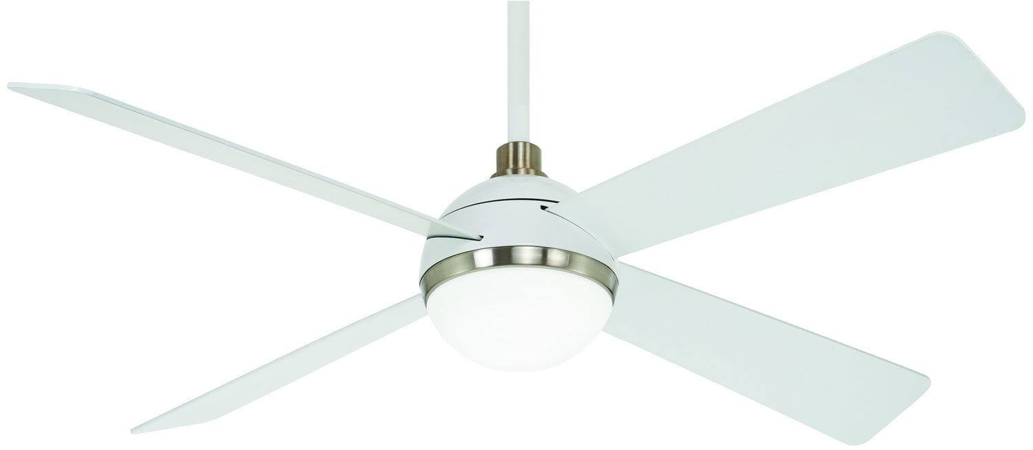 Minka Aire - F623L-WHF/BN - 54" Ceiling Fan - Orb Led - Flat White/Brushed Nickel