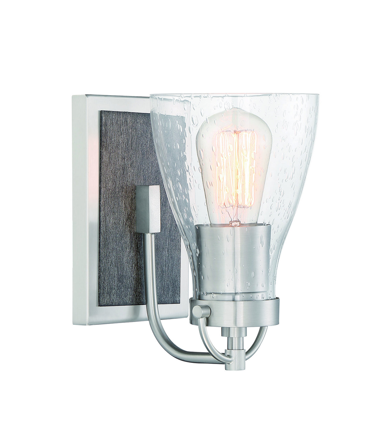 Minka-Lavery - 3341-098 - One Light Bath - Garrison - Brush Nickel w/Shale Wood