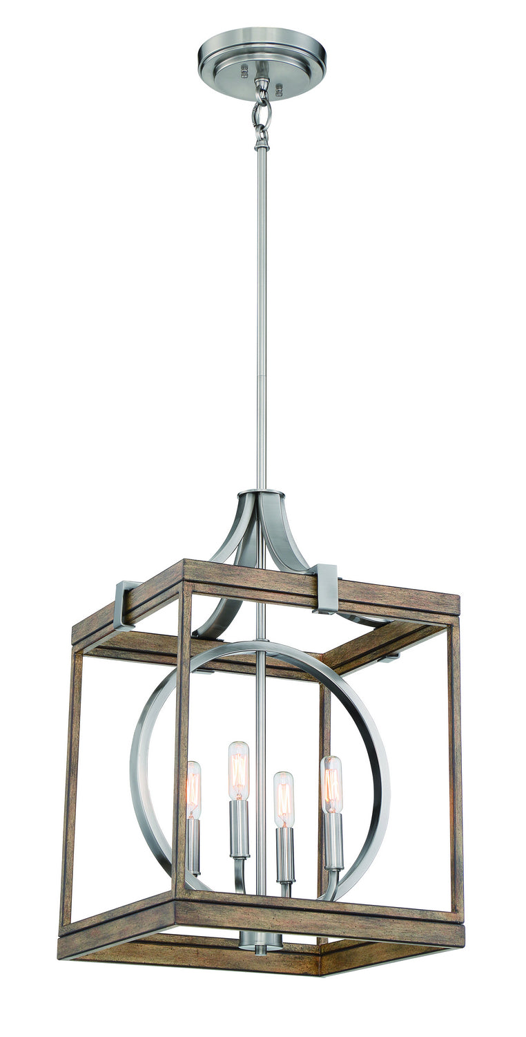 Minka-Lavery - 4014-280 - Four Light Pendant - Country Estates - Brush Nickel