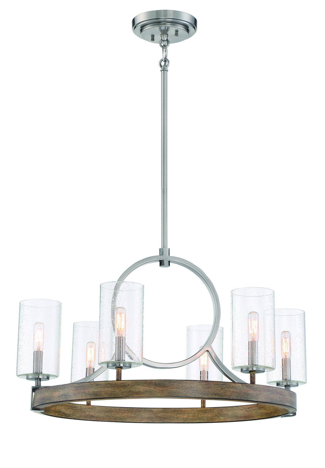 Minka-Lavery - 4015-280 - Six Light Chandelier - Country Estates - Brush Nickel