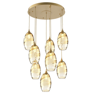 Hammerton Studio - CHB0035-08-GB-OA-C01-E2 - Eight Light Pendant - Ellisse - Gilded Brass