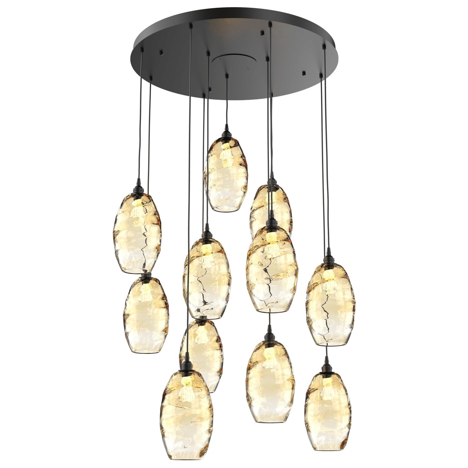 Hammerton Studio - CHB0035-11-MB-OA-C01-E2 - 11 Light Pendant - Ellisse - Matte Black