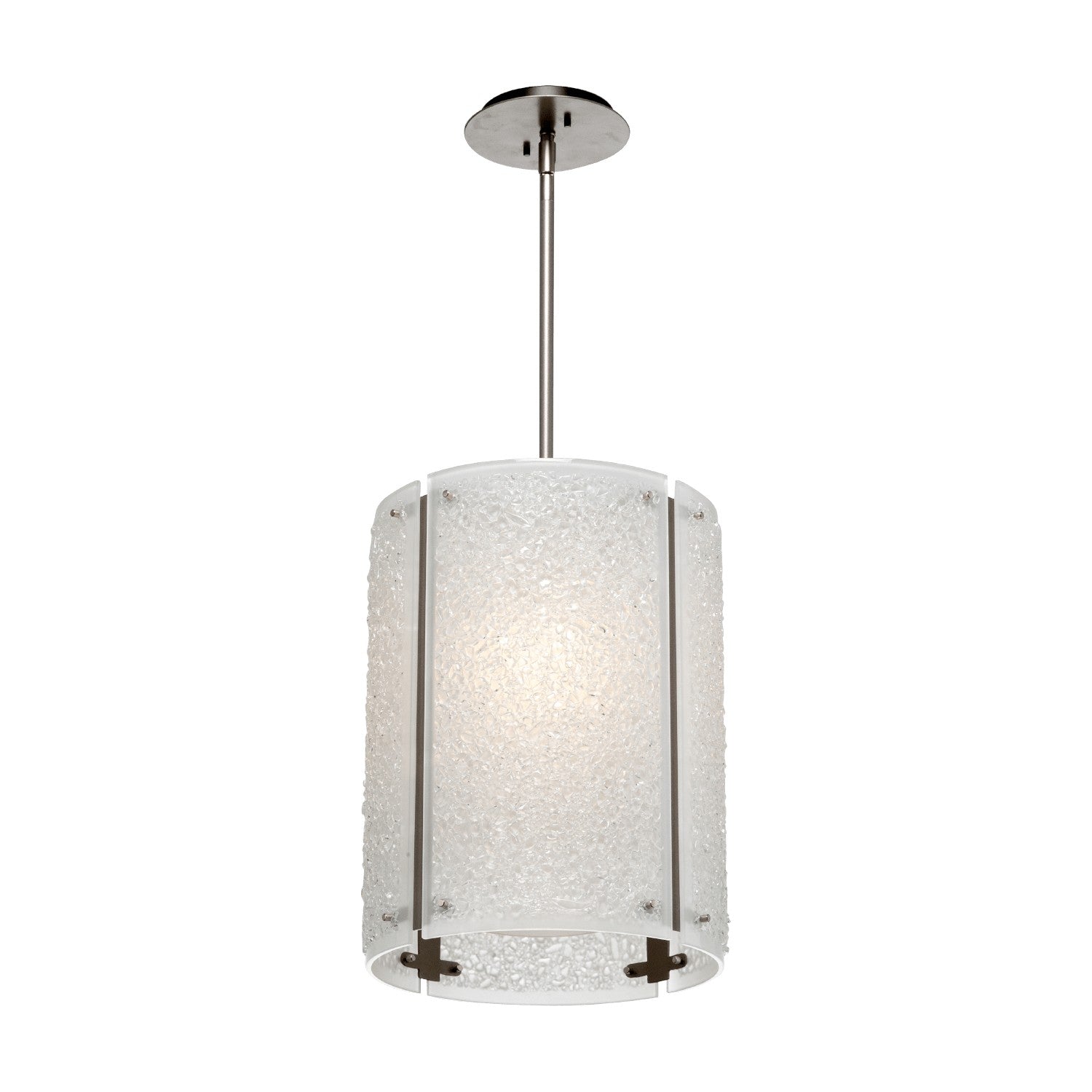 Hammerton Studio - LAB0044-16-BS-FR-001-E2 - One Light Pendant - Textured Glass - Beige Silver