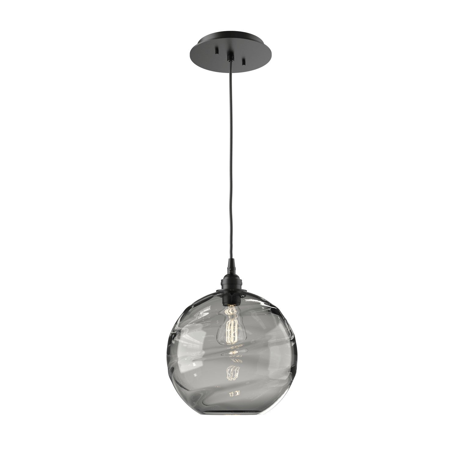 Hammerton Studio - LAB0047-01-MB-OS-C01-E2 - One Light Pendant - Optic Blown Glass - Matte Black