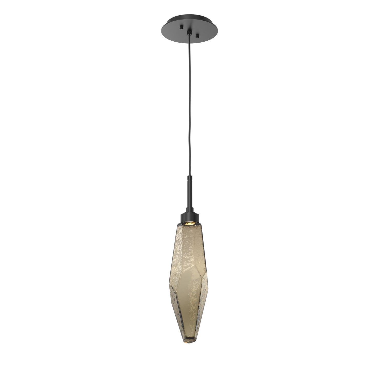 Hammerton Studio - LAB0050-17-MB-CB-C01-L1 - LED Pendant - Rock Crystal - Matte Black