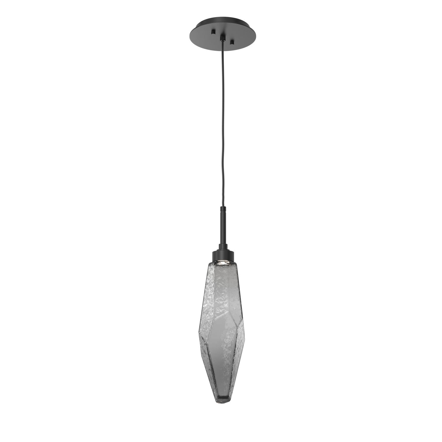 Hammerton Studio - LAB0050-17-MB-CS-C01-L1 - LED Pendant - Rock Crystal - Matte Black