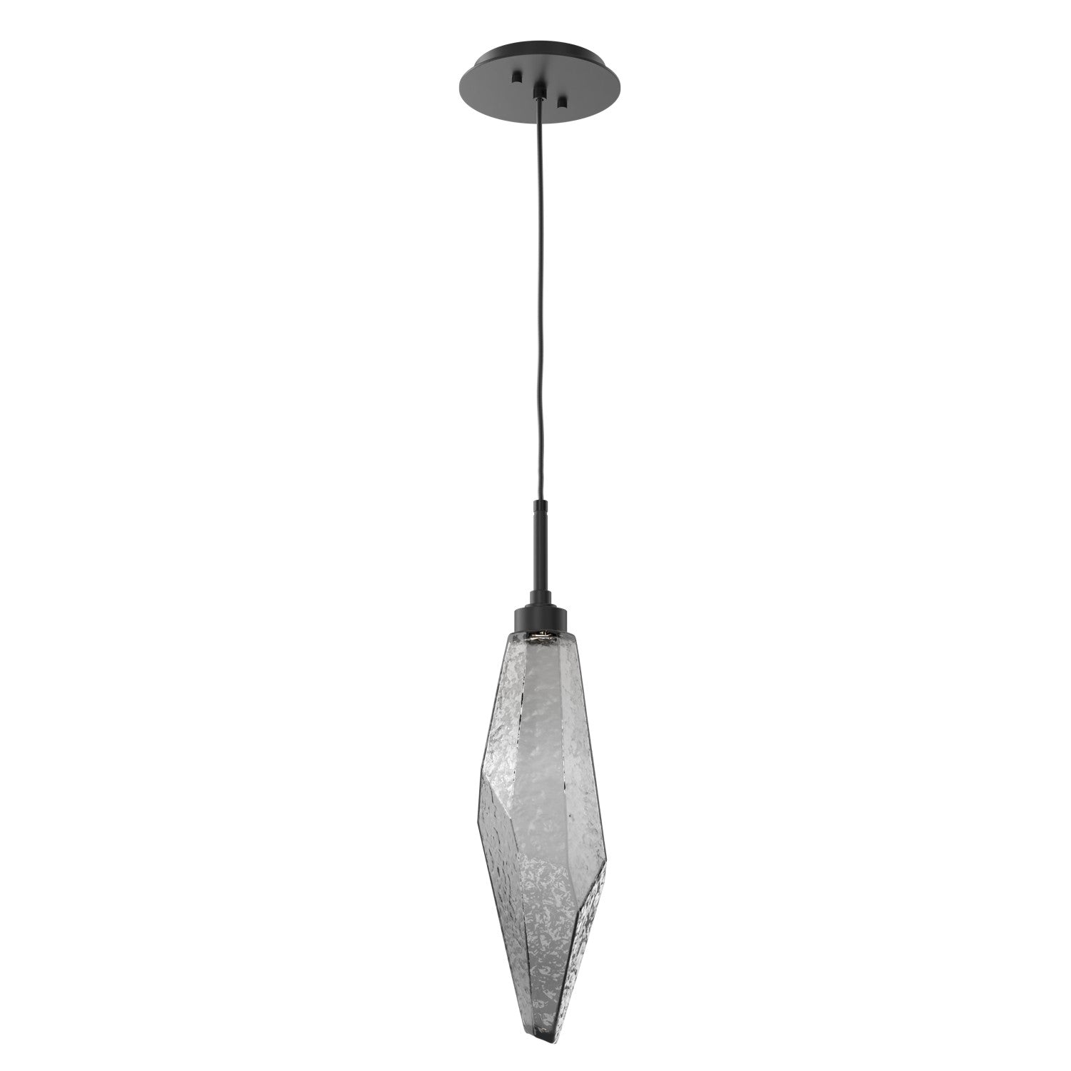 Hammerton Studio - LAB0050-19-MB-CS-C01-L1 - LED Pendant - Rock Crystal - Matte Black