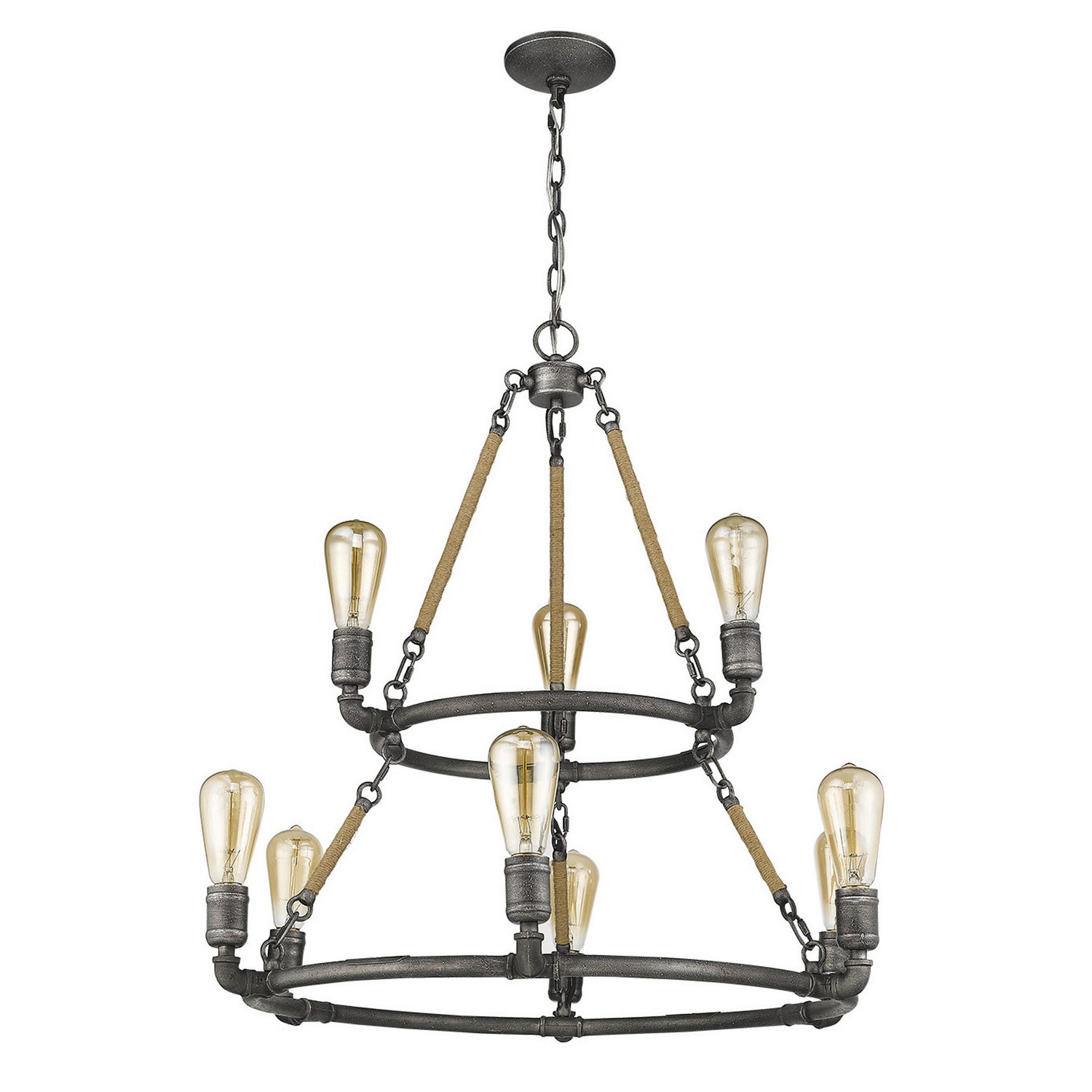 Acclaim Lighting - IN11326AGY - Nine Light Chandelier - Grayson - Antique Gray