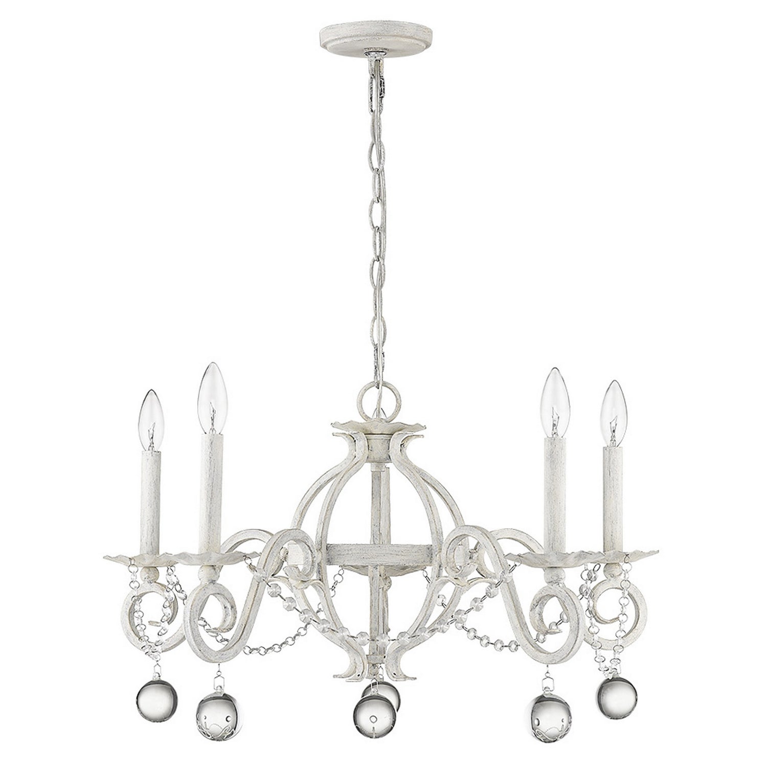 Acclaim Lighting - IN11344CW - Five Light Chandelier - Callie - Country White