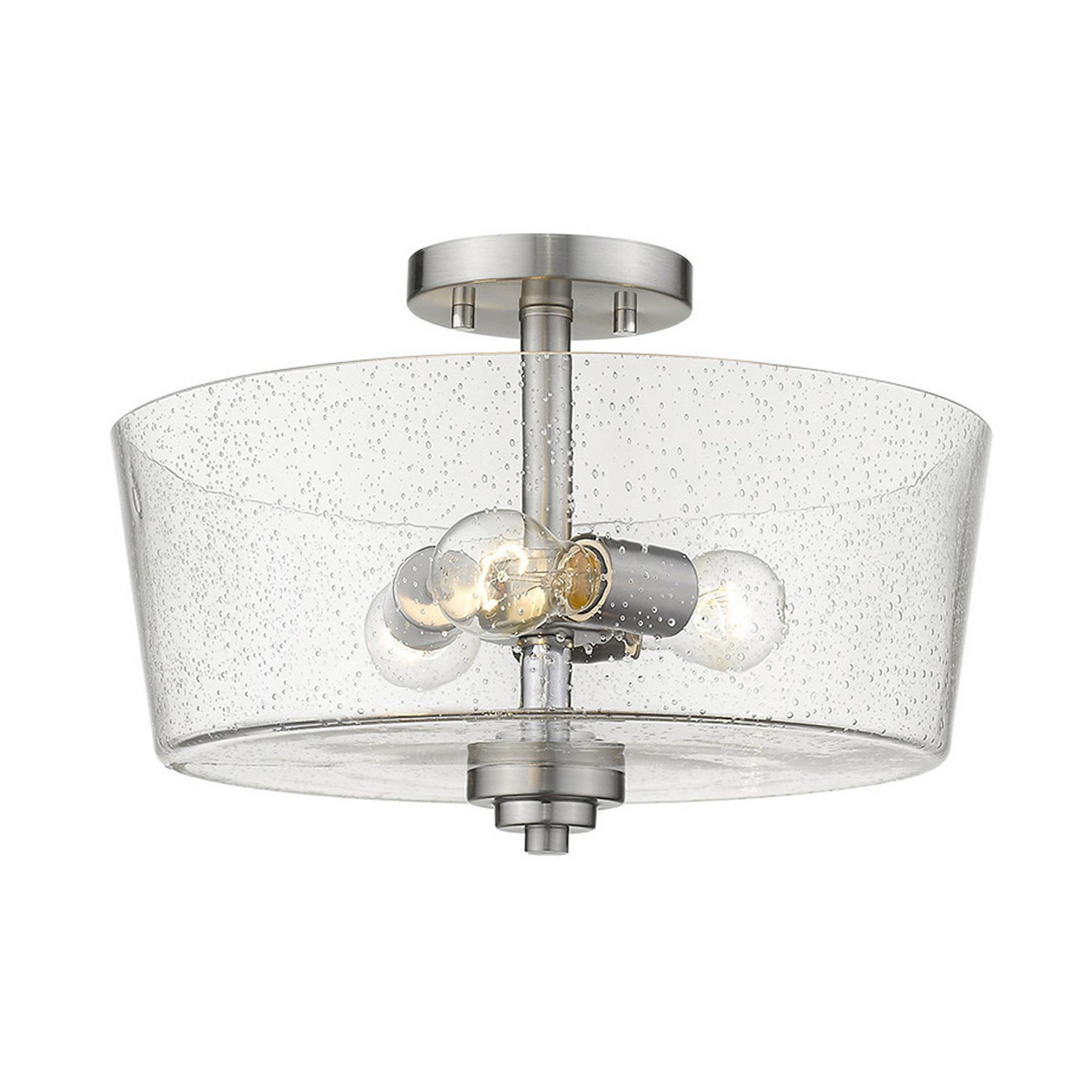 Acclaim Lighting - IN61104SN - Three Light Semi-Flush Mount - Rowe - Satin Nickel