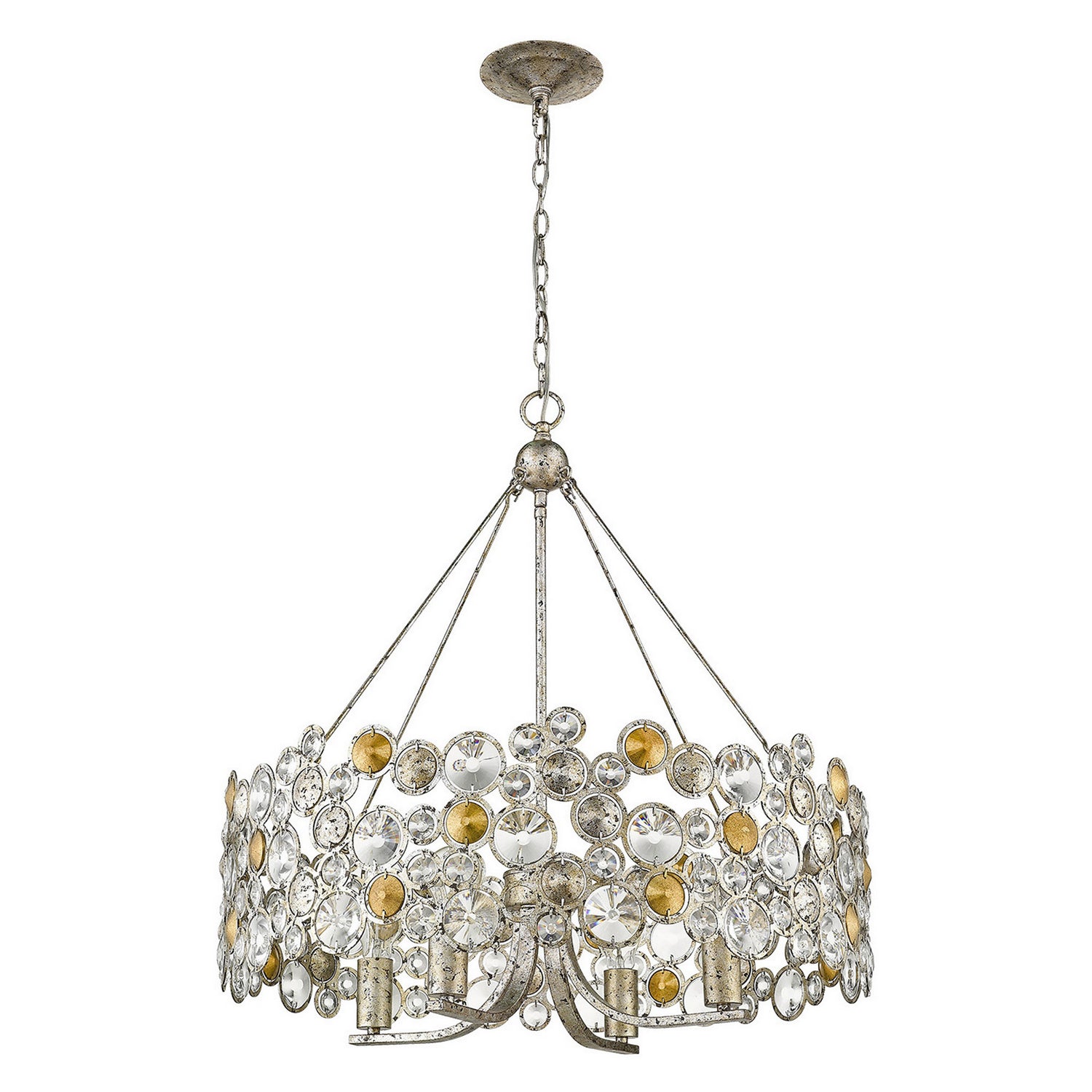 Acclaim Lighting - TP10002ASL - Four Light Chandelier - Vitozzi - Antique Silver Leaf