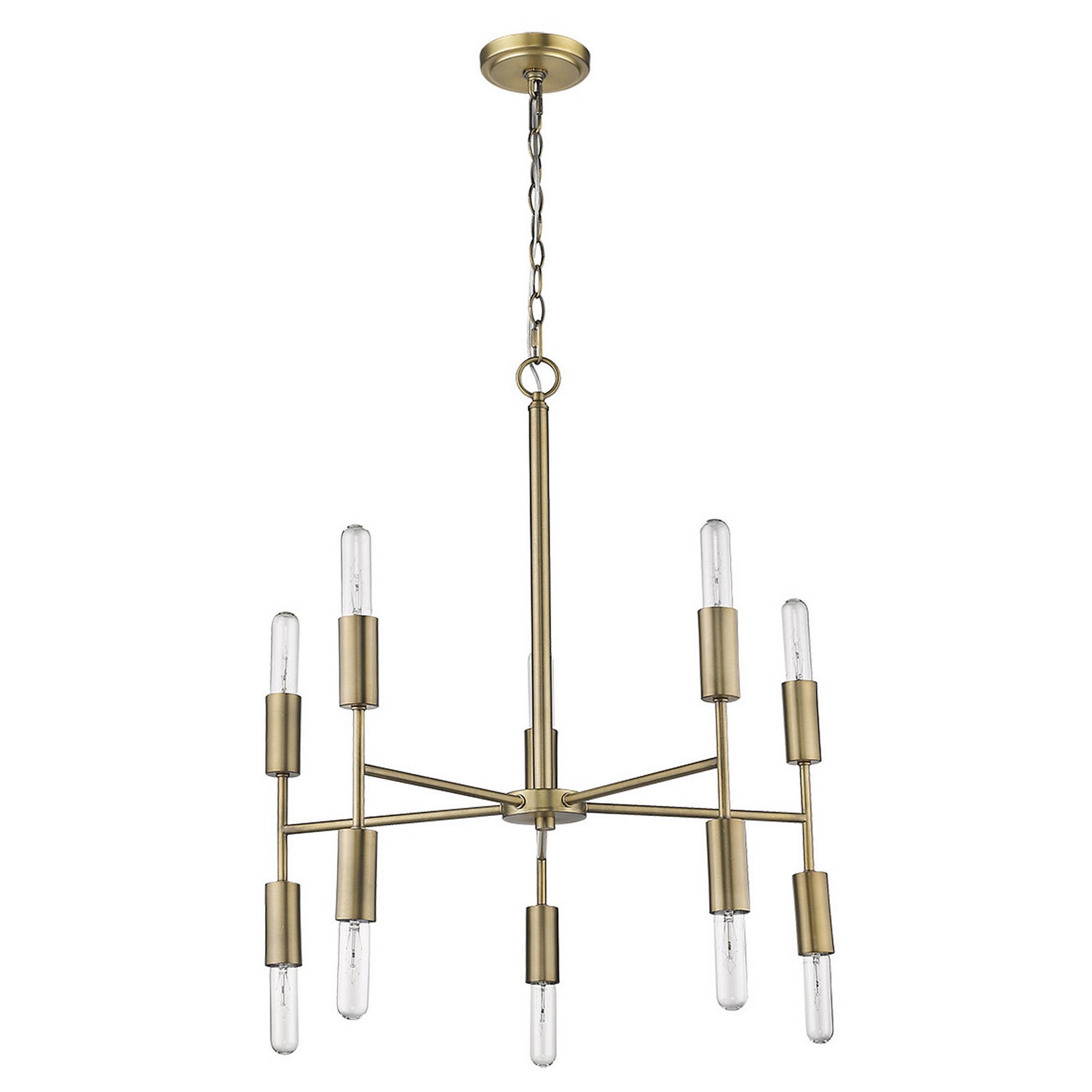 Acclaim Lighting - TP10015AB - Ten Light Chandelier - Perret - Aged Brass