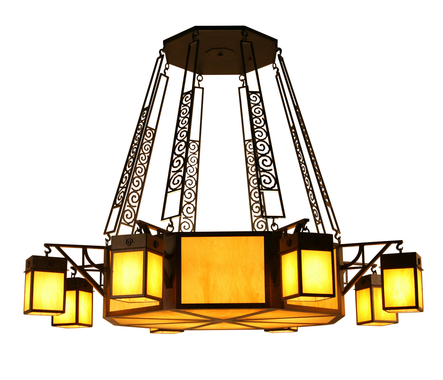 Meyda Tiffany - 119670 - Eight Light Chandelier - Azrael - Chestnut