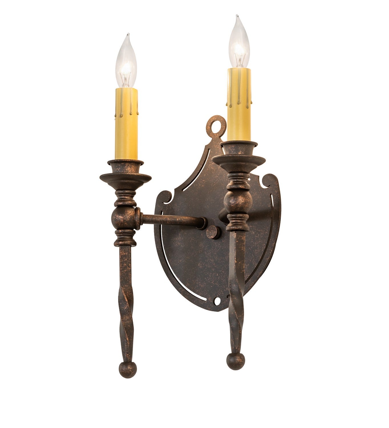 Meyda Tiffany - 120642 - Two Light Wall Sconce - Malta Crest - Gilded Tobacco