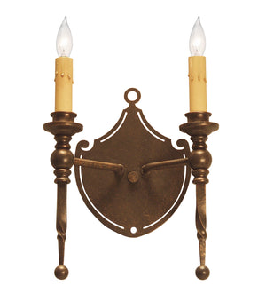 Meyda Tiffany - 120642 - Two Light Wall Sconce - Malta Crest - Gilded Tobacco