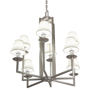 Meyda Tiffany - 197107 - Eight Light Chandelier - Porte Tournante - Nickel Powder Coat