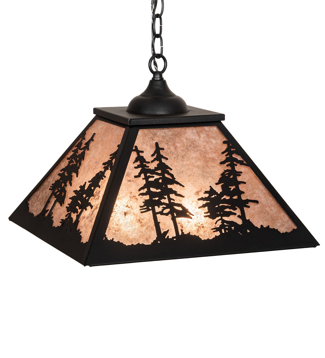 Meyda Tiffany - 20903 - Two Light Pendant - Tall Pines - Textured Black