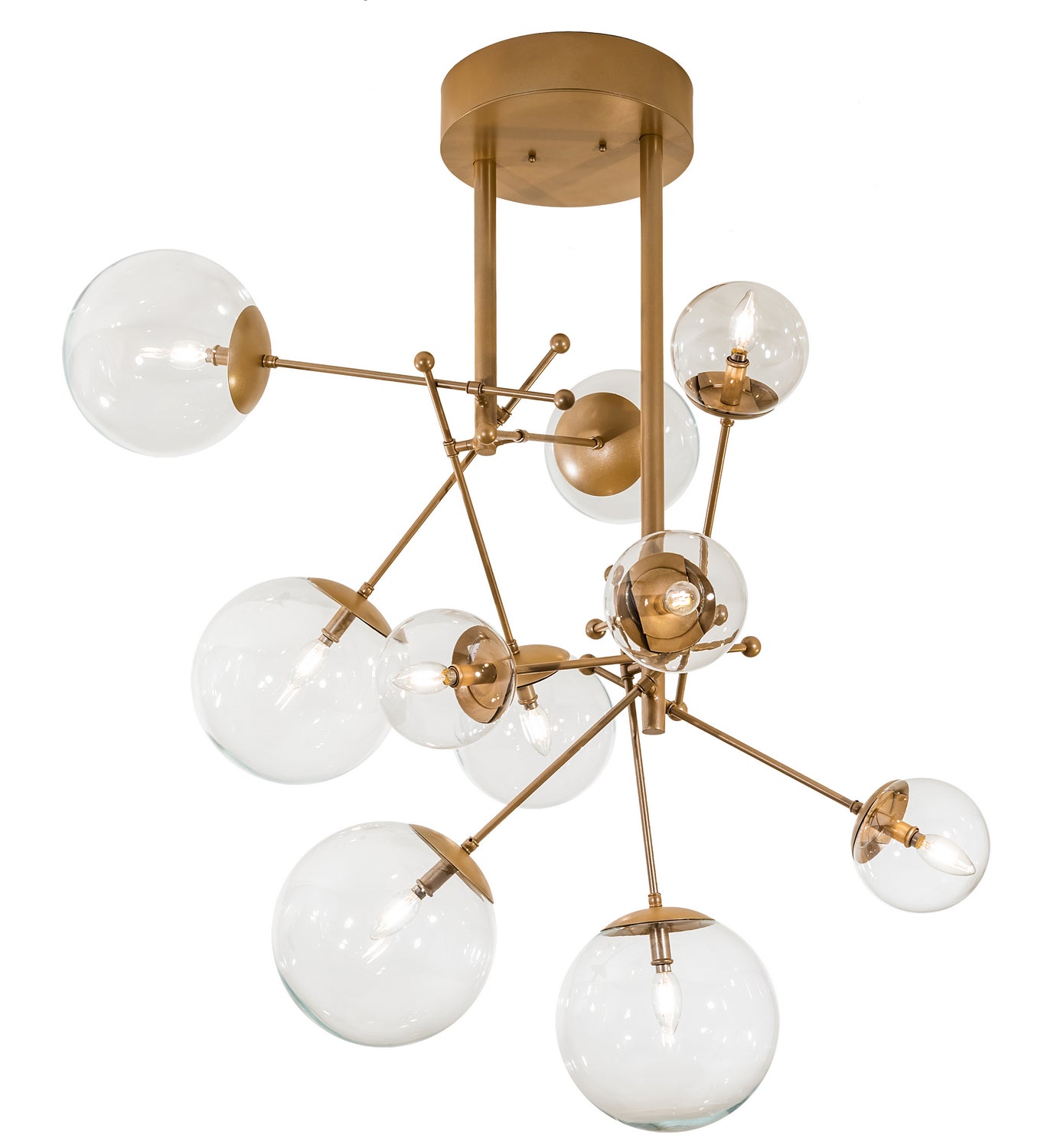 Meyda Tiffany - 210833 - Ten Light Chandelier - Bola - Champagne Metallic