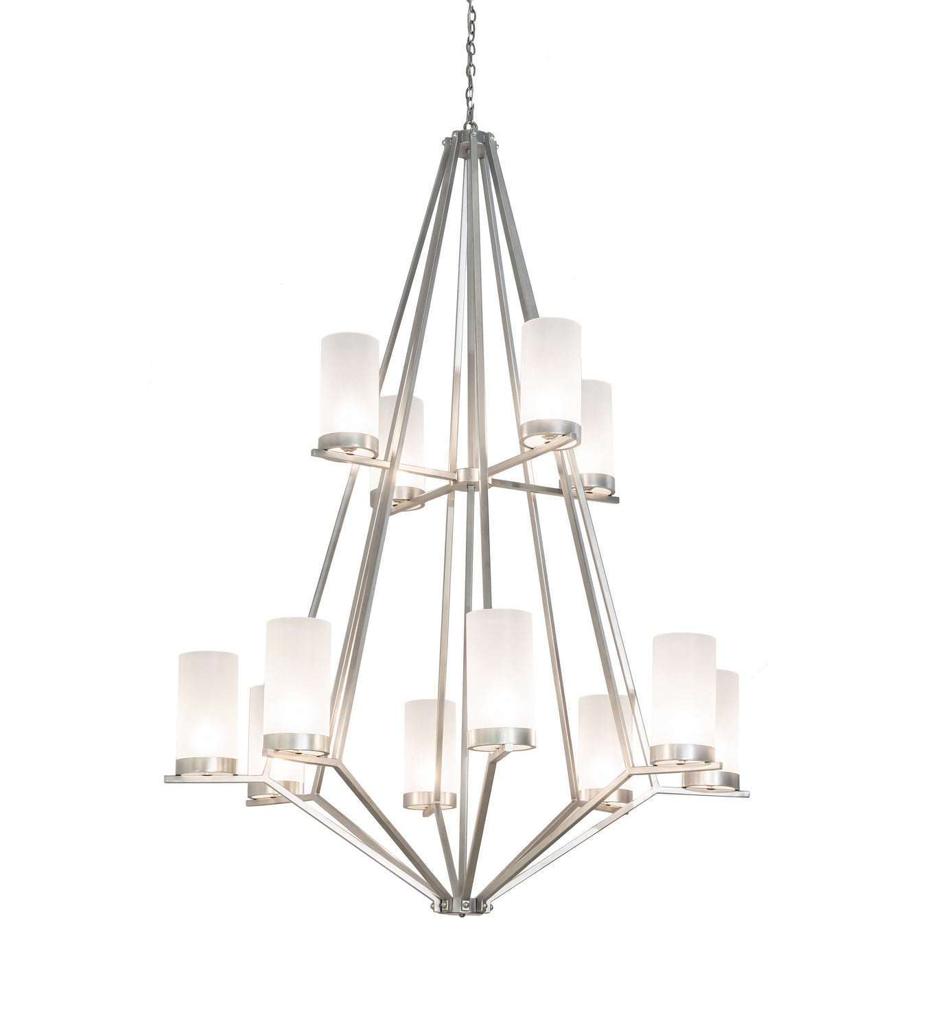 Meyda Tiffany - 211141 - 12 Light Chandelier - Galen - Nickel Powder Coat