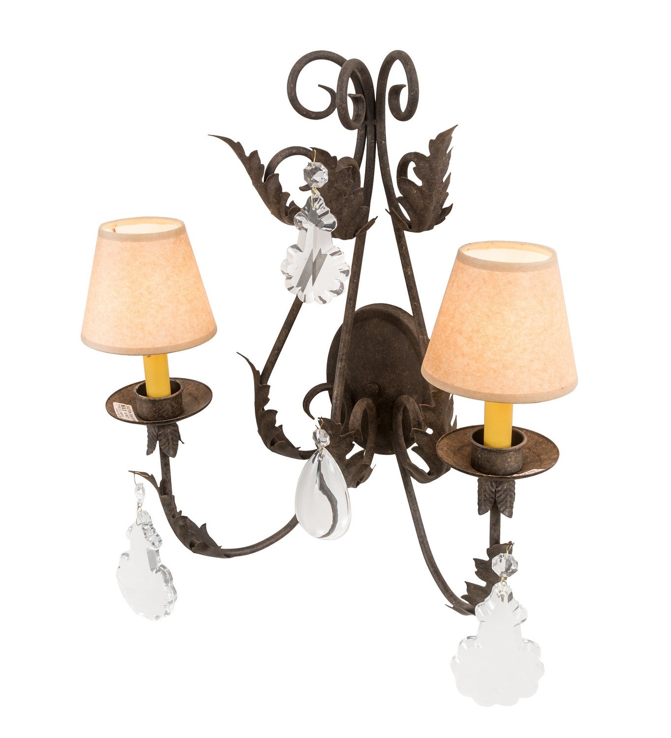 Meyda Tiffany - 211476 - Two Light Wall Sconce - French Elegance - Brass Tint