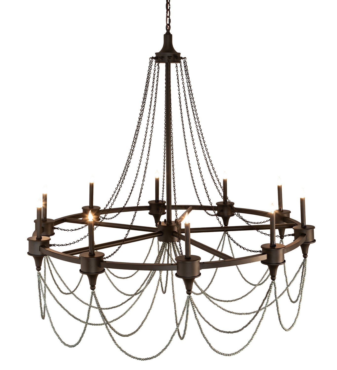 Meyda Tiffany - 212031 - Ten Light Chandelier - Marcie - Oil Rubbed Bronze