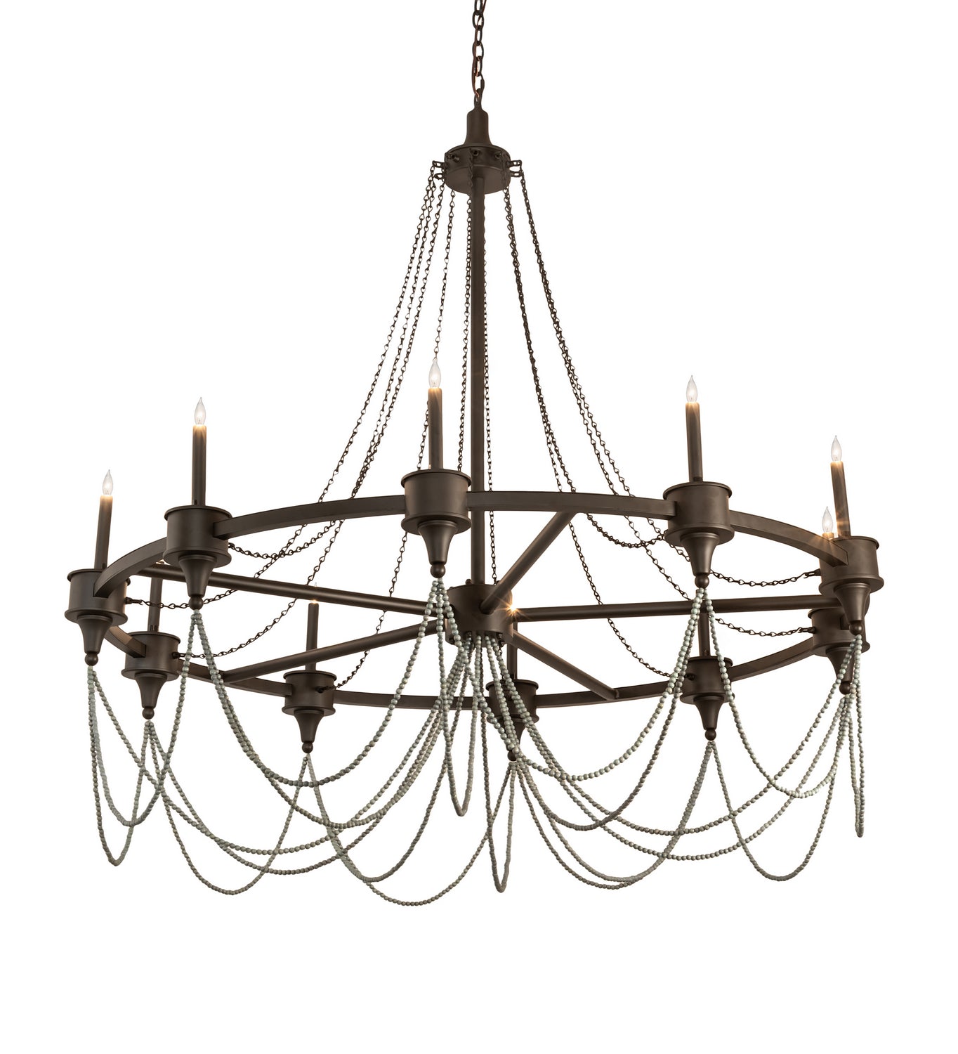 Meyda Tiffany - 212031 - Ten Light Chandelier - Marcie - Oil Rubbed Bronze