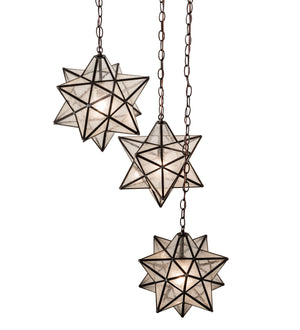 Meyda Tiffany - 213235 - Three Light Pendant - Moravian Star - Oil Rubbed Bronze