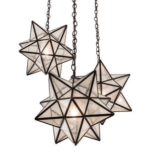 Meyda Tiffany - 213235 - Three Light Pendant - Moravian Star - Oil Rubbed Bronze