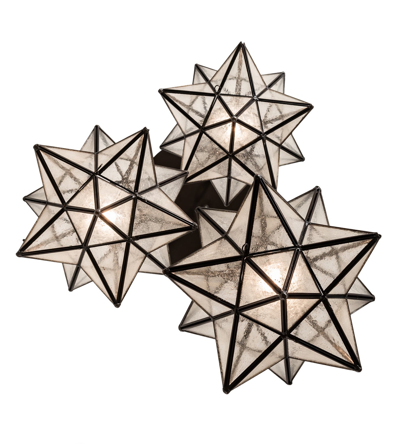 Meyda Tiffany - 213235 - Three Light Pendant - Moravian Star - Oil Rubbed Bronze