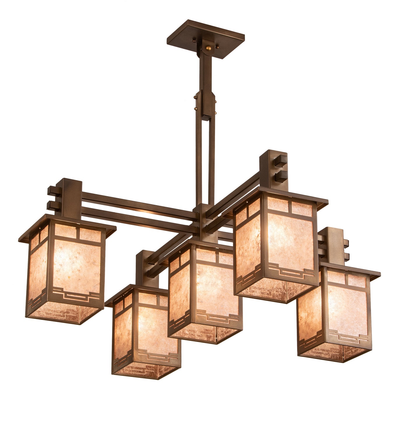 Meyda Tiffany - 213249 - Five Light Chandelier - Roylance - Antique Copper