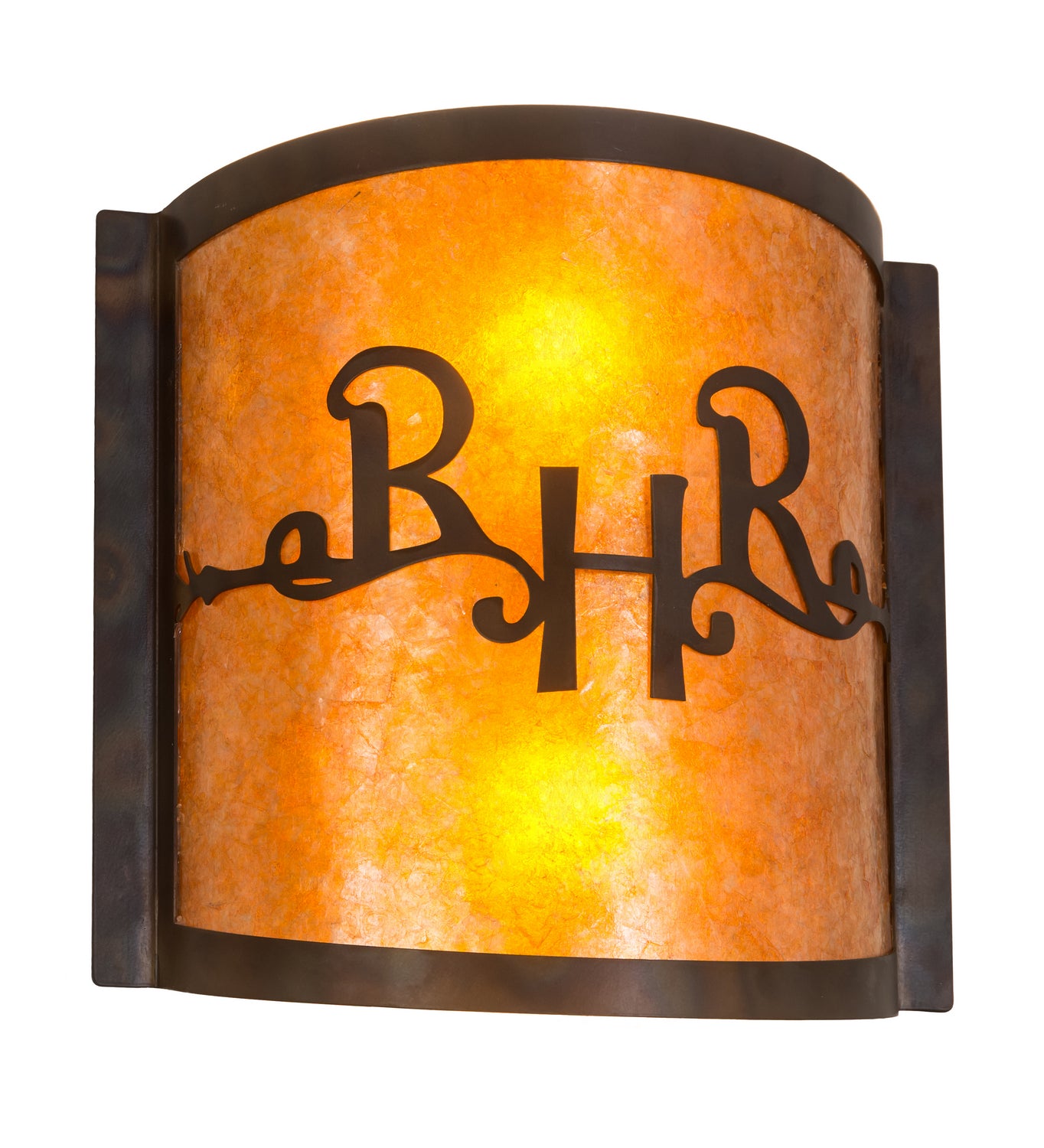 Meyda Tiffany - 213959 - Two Light Wall Sconce - Ridin Hy Personalized - Dark Burnished Antique Copper