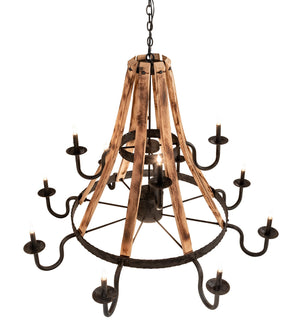 Meyda Tiffany - 213961 - 13 Light Chandelier - Barrel Stave - Costello Black