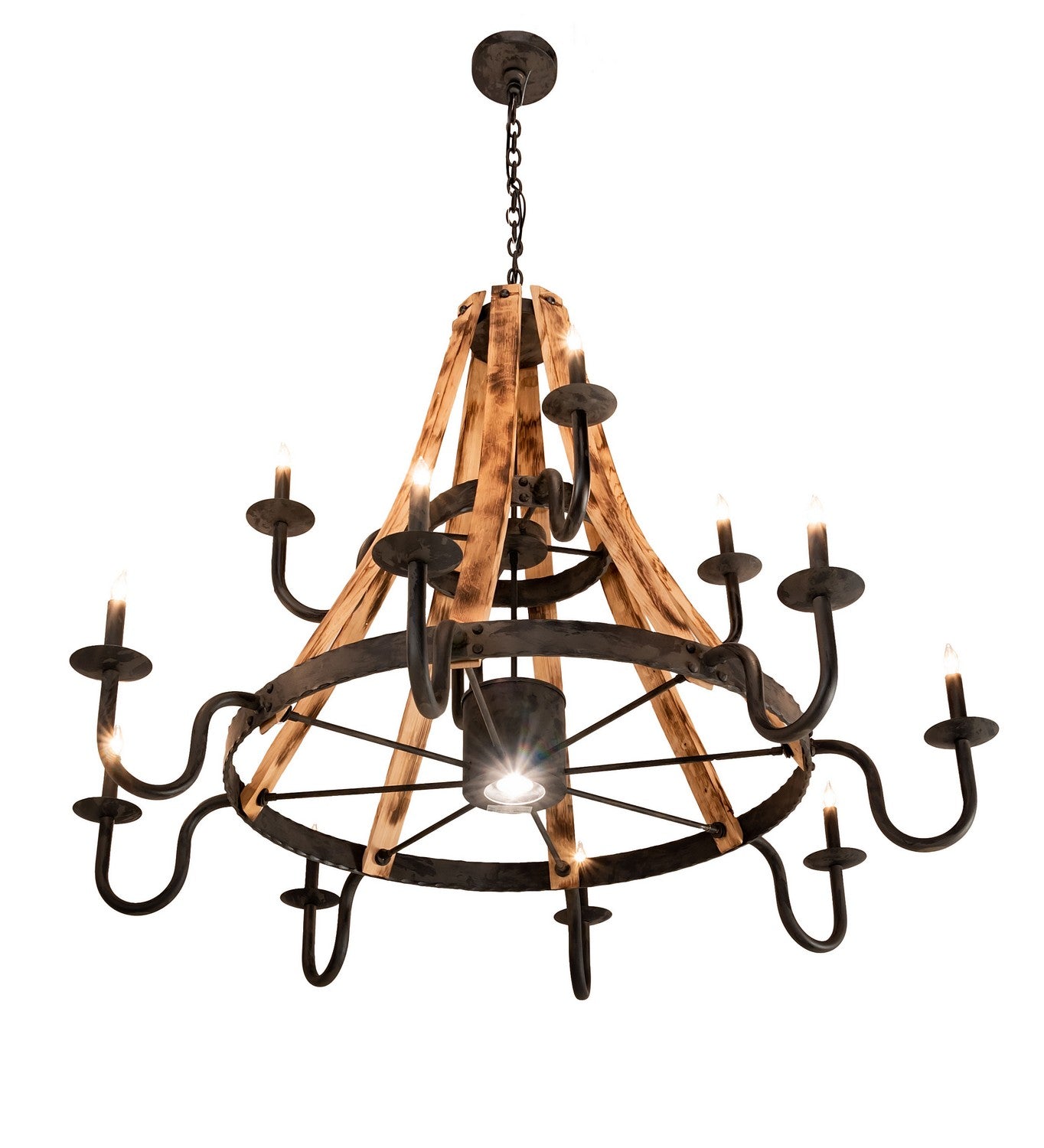 Meyda Tiffany - 213961 - 13 Light Chandelier - Barrel Stave - Costello Black