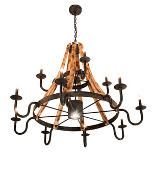 Meyda Tiffany - 213961 - 13 Light Chandelier - Barrel Stave - Costello Black