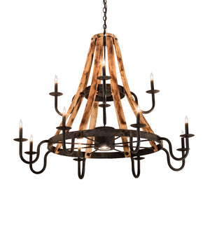 Meyda Tiffany - 213961 - 13 Light Chandelier - Barrel Stave - Costello Black