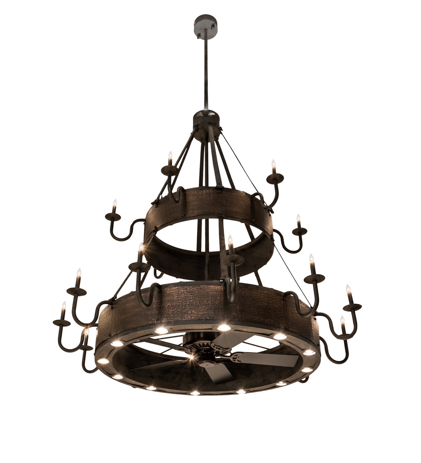 Meyda Tiffany - 213966 - 18 Light Chandel-Air - Costello - Costello Black And Blackened Copper