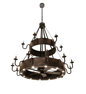 Meyda Tiffany - 213966 - 18 Light Chandel-Air - Costello - Costello Black And Blackened Copper