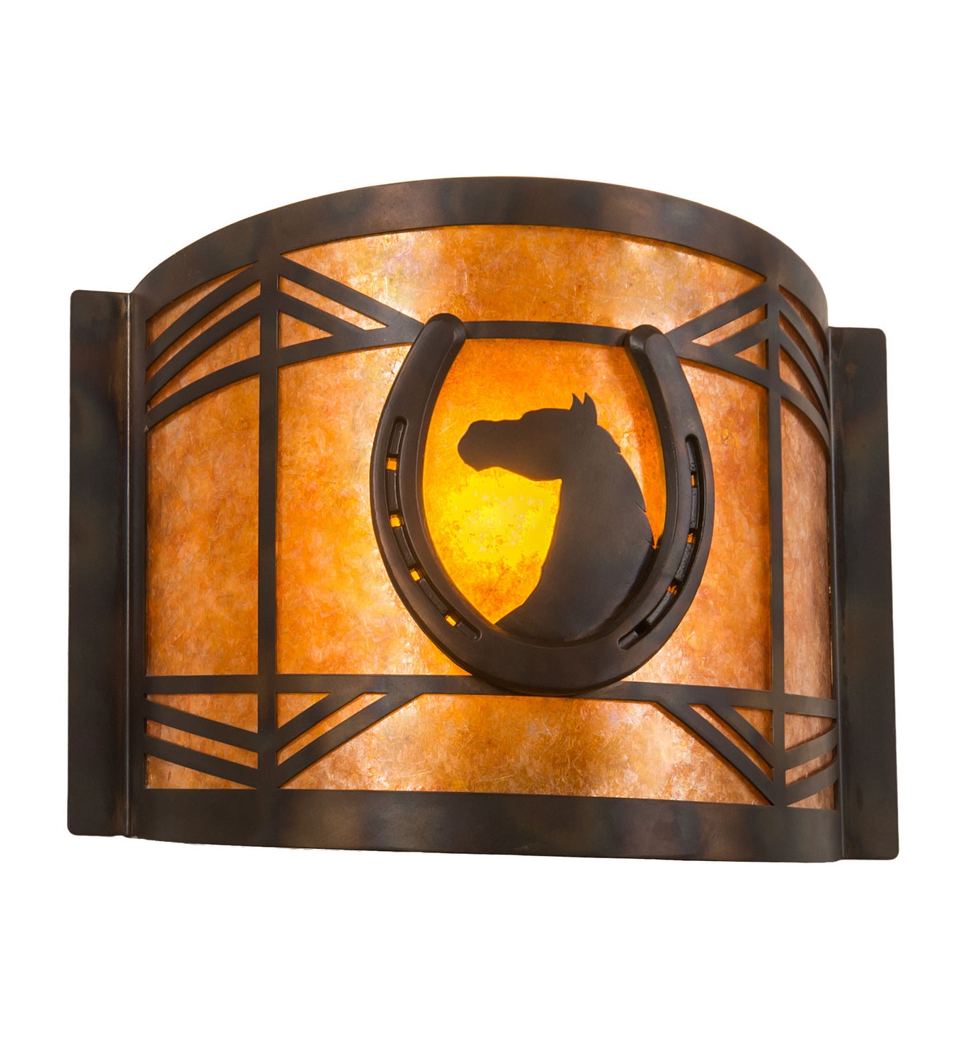 Meyda Tiffany - 213985 - One Light Wall Sconce - Horseshoe - Dark Burnished Antique Copper