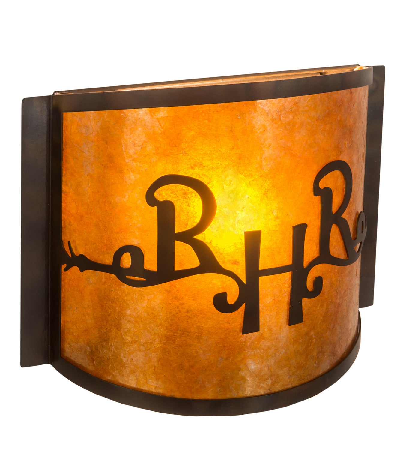 Meyda Tiffany - 213987 - One Light Wall Sconce - Ridin Hy Personalized - Dark Burnished Antique Copper