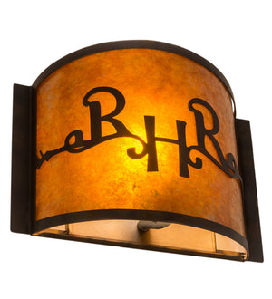 Meyda Tiffany - 213987 - One Light Wall Sconce - Ridin Hy Personalized - Dark Burnished Antique Copper