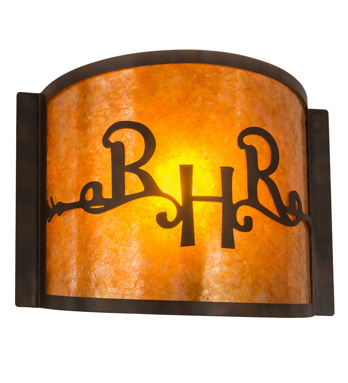 Meyda Tiffany - 213987 - One Light Wall Sconce - Ridin Hy Personalized - Dark Burnished Antique Copper