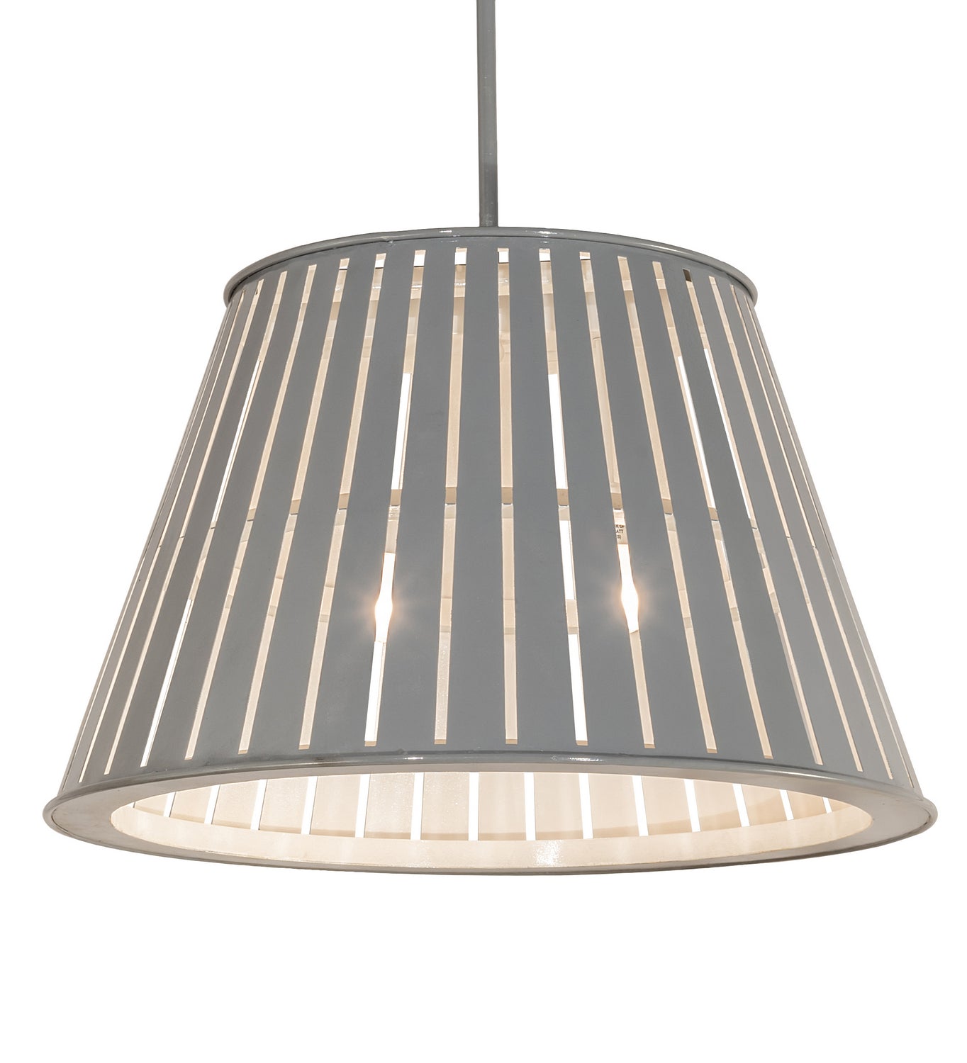 Meyda Tiffany - 214000 - Two Light Pendant - Peach Basket - Alpha Grey Outside/White Inside