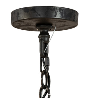 Meyda Tiffany - 214086 - Seven Light Chandelier - Barrel Stave - Costello Black And Charred Wood