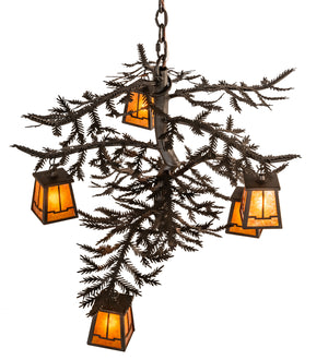 Meyda Tiffany - 214291 - Five Light Chandelier - Pine Branch - Oil Rubbed Bronze