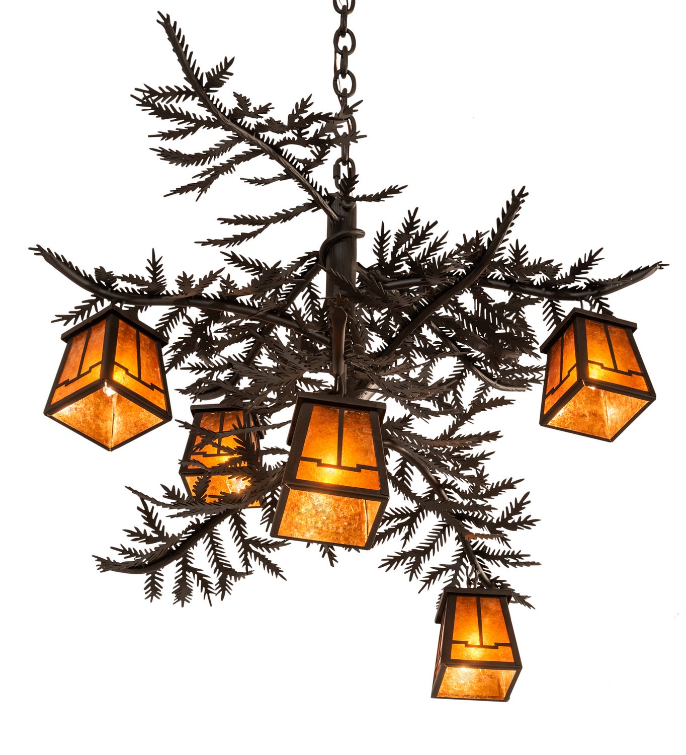 Meyda Tiffany - 214291 - Five Light Chandelier - Pine Branch - Oil Rubbed Bronze