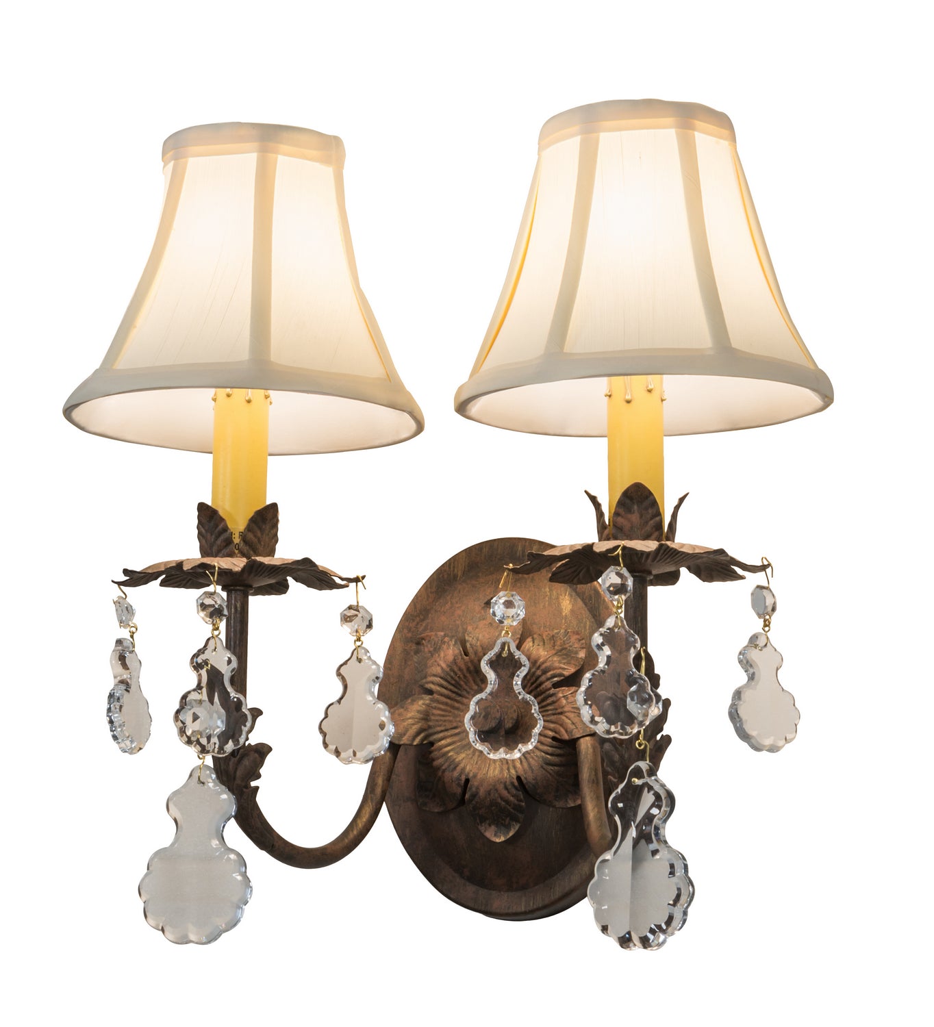 Meyda Tiffany - 214991 - Two Light Wall Sconce - Chantilly - Antique Copper