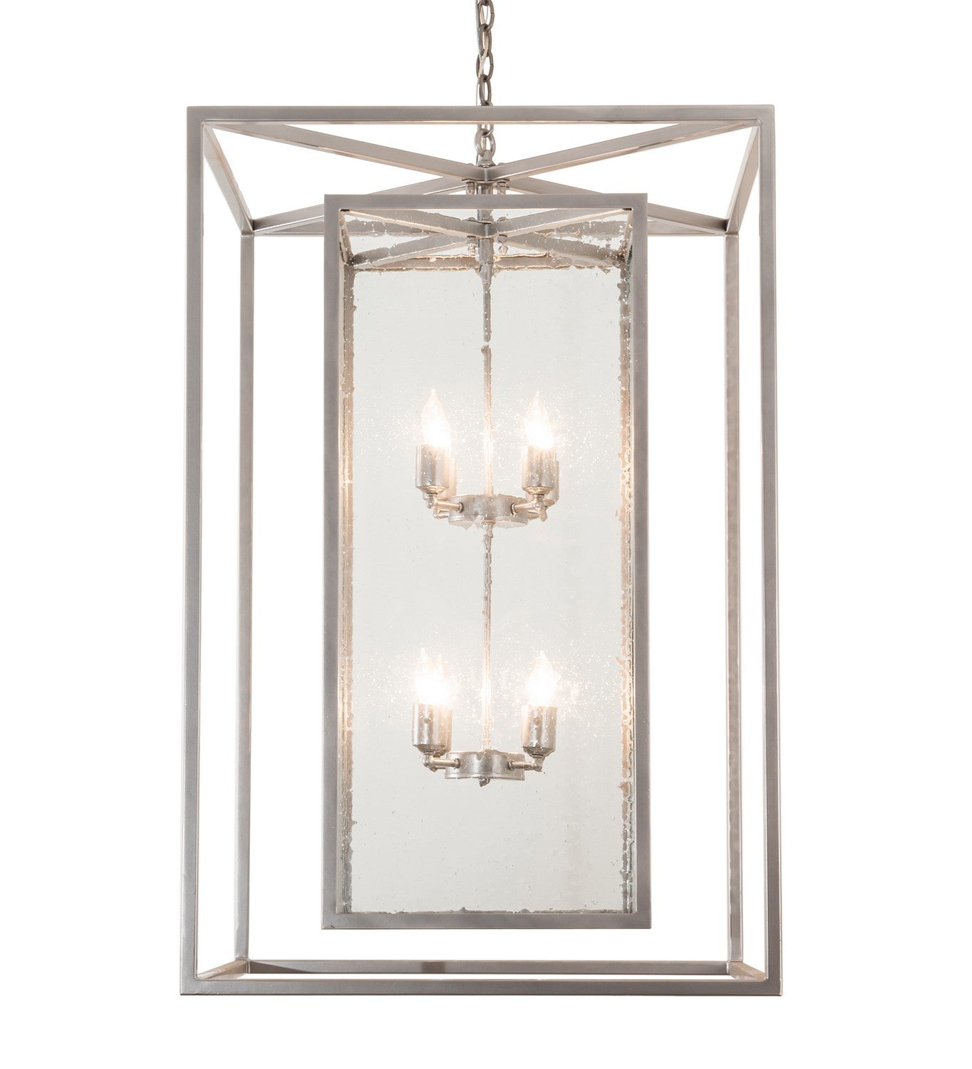 Meyda Tiffany - 215322 - Eight Light Pendant - Kitzi Box - Nickel Powder Coat